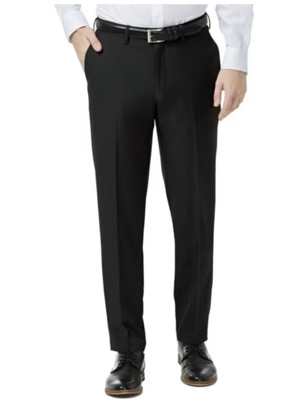 Haggar Men's Dress Style Pants Straight Fit 34x32 - Black